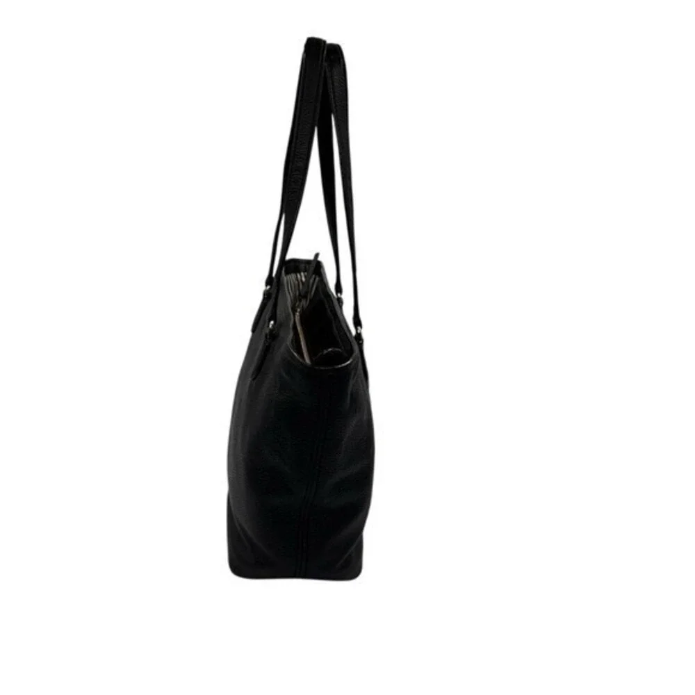 Kate Spade New York Jackson Street Jana Pebbled Leather Tote Black Top Zip